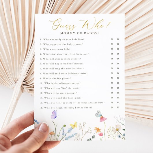 Enchanted Butterflies Floral Guess Wie Kaart