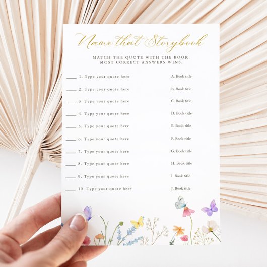 Enchanted Butterflies Floral Naam dat Verhalenboek Kaart