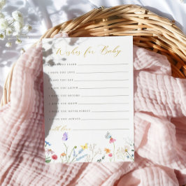 Enchanted Butterflies Floral Wensen voor Baby Advieskaart