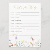 Enchanted Butterflies Floral Wensen voor Baby Advieskaart (Voorkant)