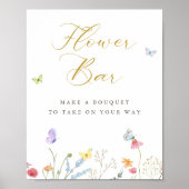 Enchanted Butterflies Flower Bar Poster (Voorkant)