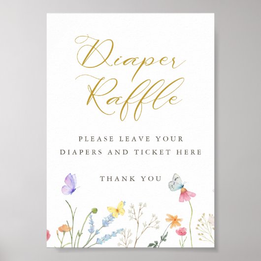 Enchanted Butterflies Luier Raffle Poster (Voorkant)