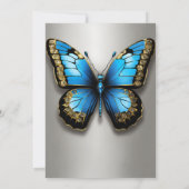 Enchanted Butterflies: Metallic Dreams op Textured Bedankkaart (Achterkant)
