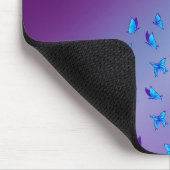 Enchanted Butterflies paars Mouse Mat Muismat (Hoek)