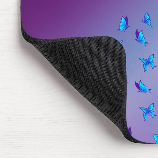Enchanted Butterflies paars Mouse Mat Muismat (Hoek)