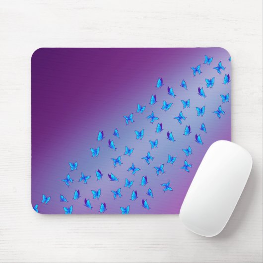 Enchanted Butterflies paars Mouse Mat Muismat (Met muis)