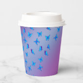 Enchanted Butterflies Paars Papieren Bekers (Achterkant)