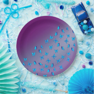 Enchanted Butterflies paarse papieren Bord