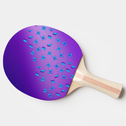 Enchanted Butterflies Ping Pong Paddle Tafeltennisbatje (Zijkant)