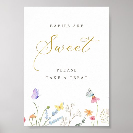 Enchanted Butterflies Snoep tafel Poster (Voorkant)