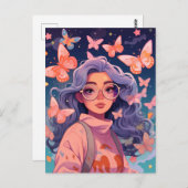 Enchanted Butterfly Dream Briefkaart (Voorkant / Achterkant)