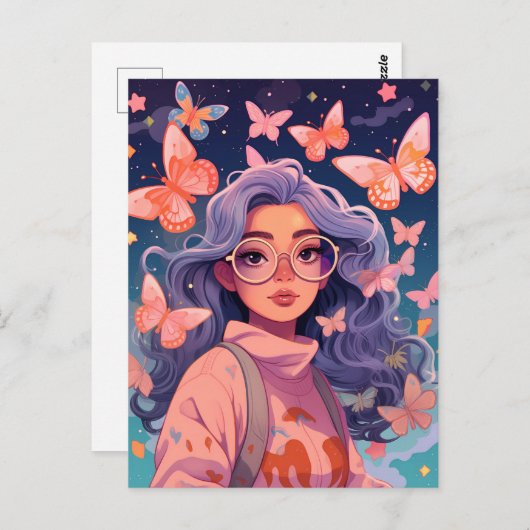 Enchanted Butterfly Dream Briefkaart (Voorkant / Achterkant)