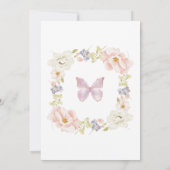 Enchanted Butterfly Garden Eerste Verjaardag Kaart (Achterkant)