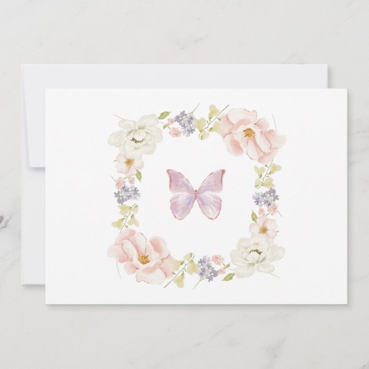 Enchanted Butterfly Garden eerste verjaardagsfoto Kaart (Achterkant)