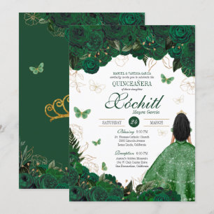 Enchanted Butterfly Garden Emerald Green Quince Kaart