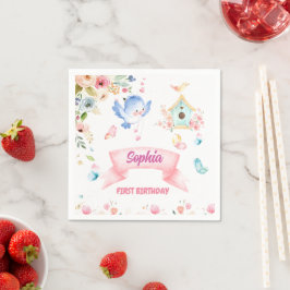 Enchanted Butterfly Garden Paper Napkin Servet