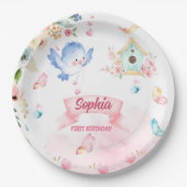 enchanted butterfly garden paper plate papieren bordje (Voorkant)