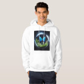 Enchanted Butterfly in a Futuristic Glass Dome T-S Hoodie (Voorkant volledig)
