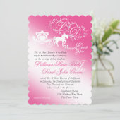 Enchanted Carriage Fairy Tale Wedding Kaart (Staand voorkant)