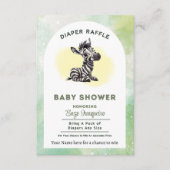 Enchanted Cartoon Zebra Baby shower Informatiekaartje (Voorkant)