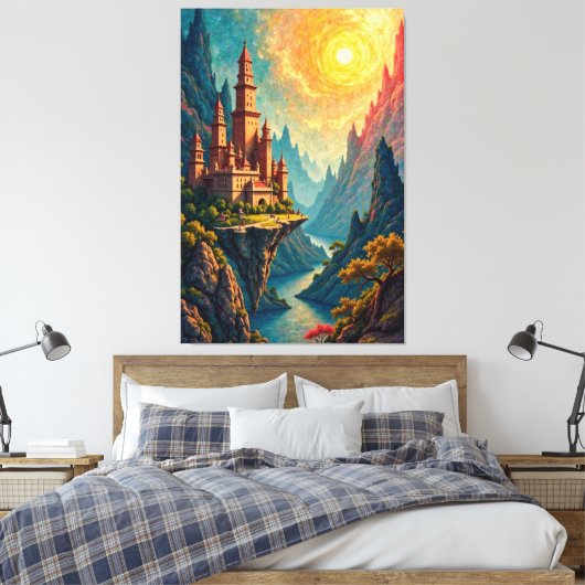 Enchanted Castle Canvas Afdruk (Insitu (Slaapkamer))