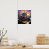 Enchanted Castle Fantasy Art Poster (Keuken)
