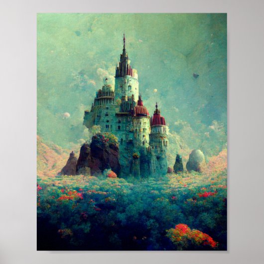 Enchanted Castle Fantasy Art Poster (Voorkant)