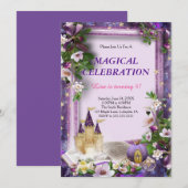 Enchanted Castle Princess Verjaardagsfeest Kaart (Voorkant / Achterkant)