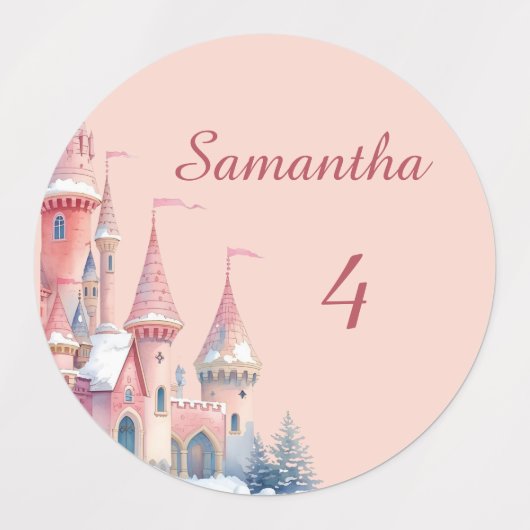 Enchanted Castle Waterproof Labels, Princess Name  Labels (Design 1)