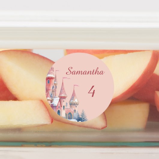 Enchanted Castle Waterproof Labels, Princess Name  Labels (Aangebracht)