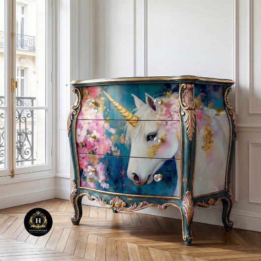 Enchanted Celestial Unicorn Decoupage Tissuepapier