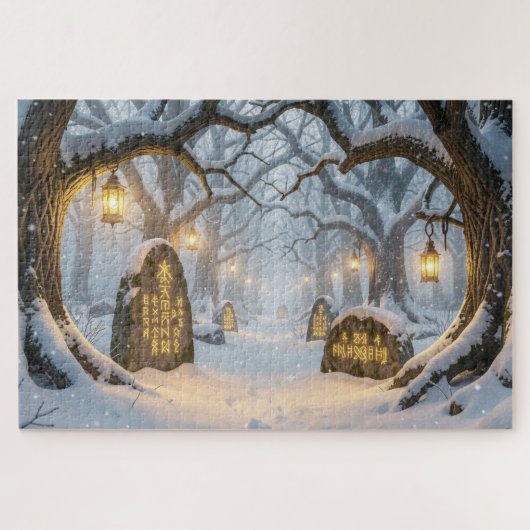 Enchanted Celtic Winter Forest Jigsaw Puzzle Legpuzzel (Horizontaal)