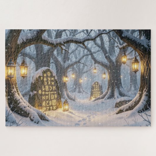 Enchanted Celtic Winter Forest Jigsaw Puzzle Legpuzzel (Horizontaal)