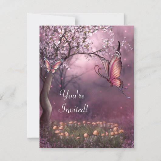 Enchanted Cherry Blossom Garden Butterfly Event Kaart (Voorkant)