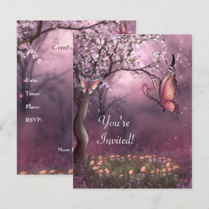 Enchanted Cherry Blossom Garden Butterfly Event Kaart