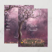 Enchanted Cherry Blossom Garden Event Invite Kaart (Voorkant / Achterkant)