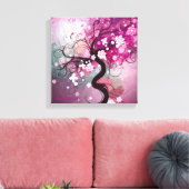 Enchanted Cherry Dance Canvas Afdruk (Insitu (Woonkamer))