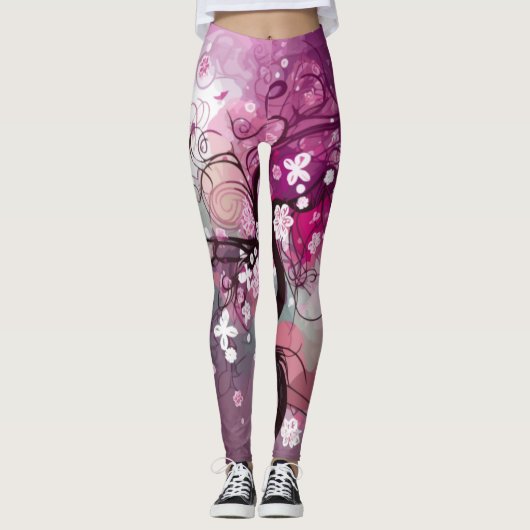 Enchanted Cherry Dance Leggings (Voorkant)