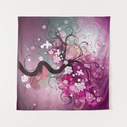 Enchanted Cherry Dance Wandkleed (Voorkant (horizontaal))