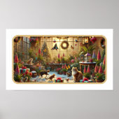 Enchanted Christmas Garden Delight Poster (Voorkant)