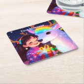 Enchanted Christmas Glow Kartonnen Onderzetters (Schuin)