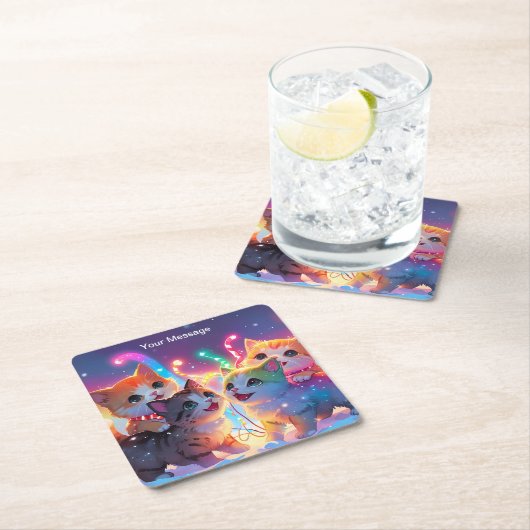 Enchanted Christmas Glow Kartonnen Onderzetters (Insitu)