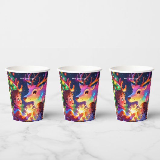 Enchanted Christmas Glow Papieren Bekers (Multi)