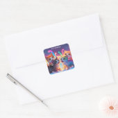 Enchanted Christmas Glow Vierkante Sticker (Envelop)