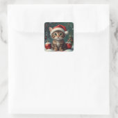 Enchanted Christmas Glow Vierkante Sticker (Tas)