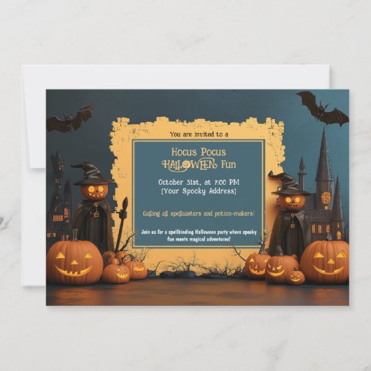 Enchanted Coven Halloween Party Uitnodiging (Voorkant)