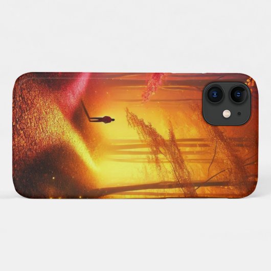 Enchanted Crossroads – Vibrant Autumn Forest Art P Case-Mate iPhone Case (Achterkant (horizontaal))