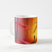 Enchanted Crossroads – Vibrant Autumn Forest Art P Koffiemok (Voorkant links)