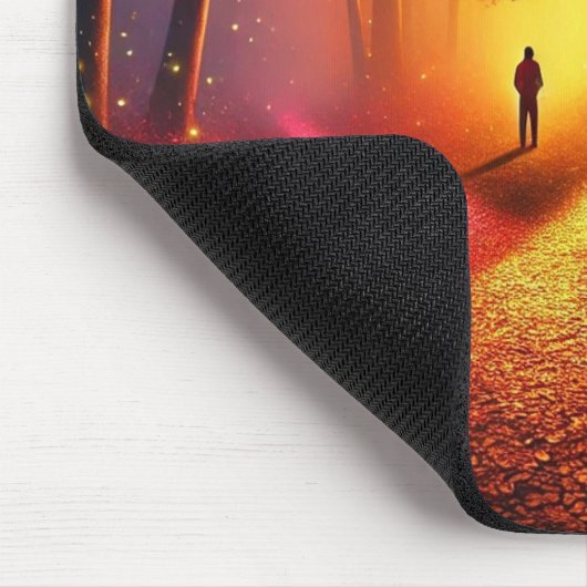 Enchanted Crossroads – Vibrant Autumn Forest Art P Muismat (Hoek)