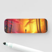 Enchanted Crossroads – Vibrant Autumn Forest Art P Naamplaatje (In situ)